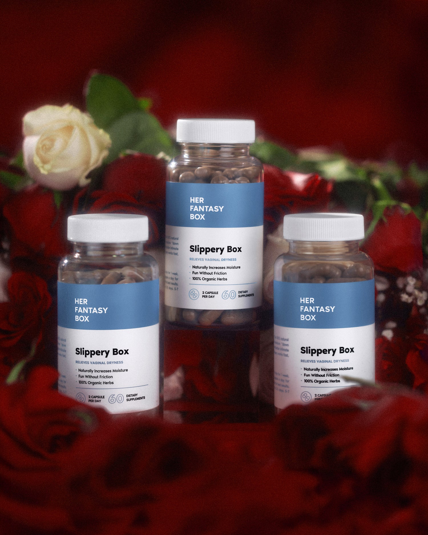 Slippery Box - Slippery Elm Bark Vaginal Moisturizer Capsule - 3 pk