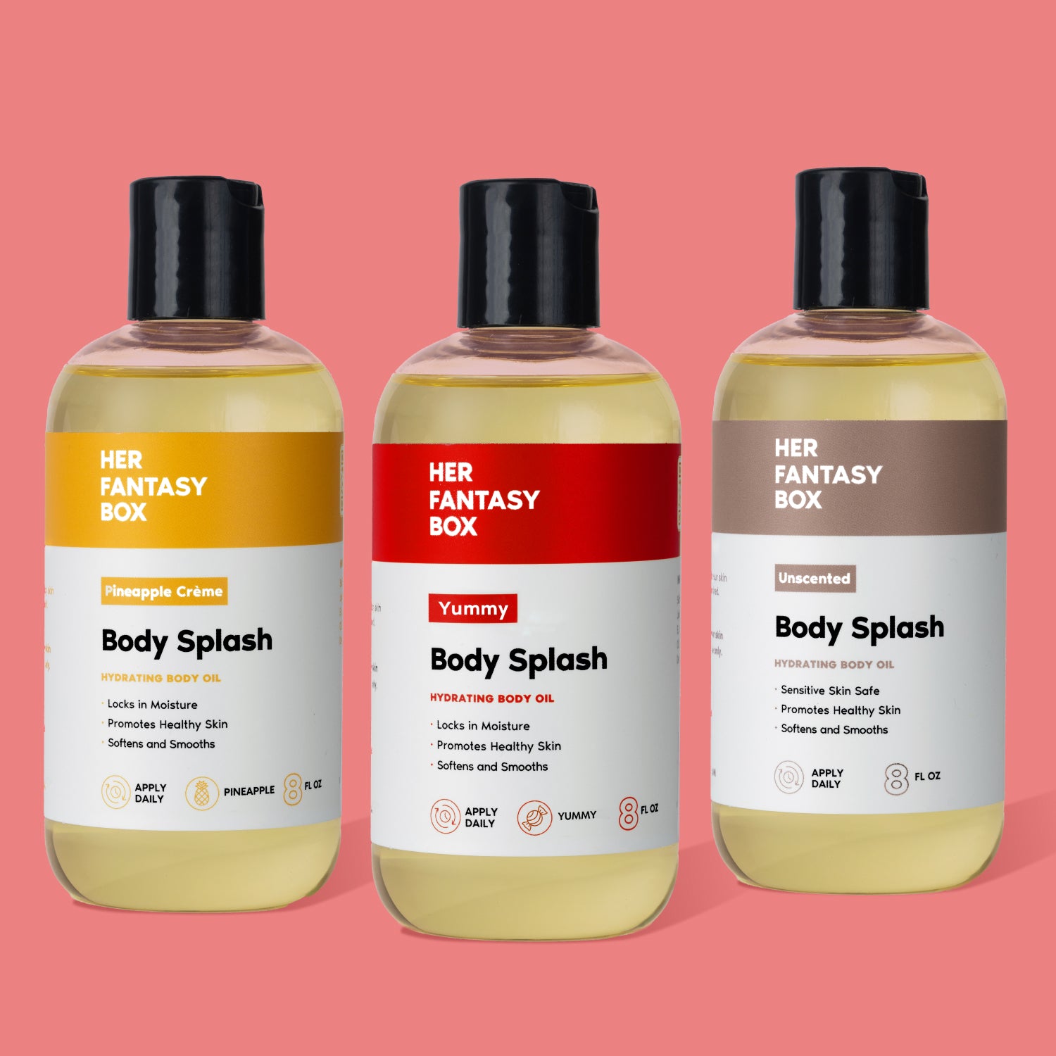 Body Splash - Skin Smoothing Body Oil Bundle (3 Pack)