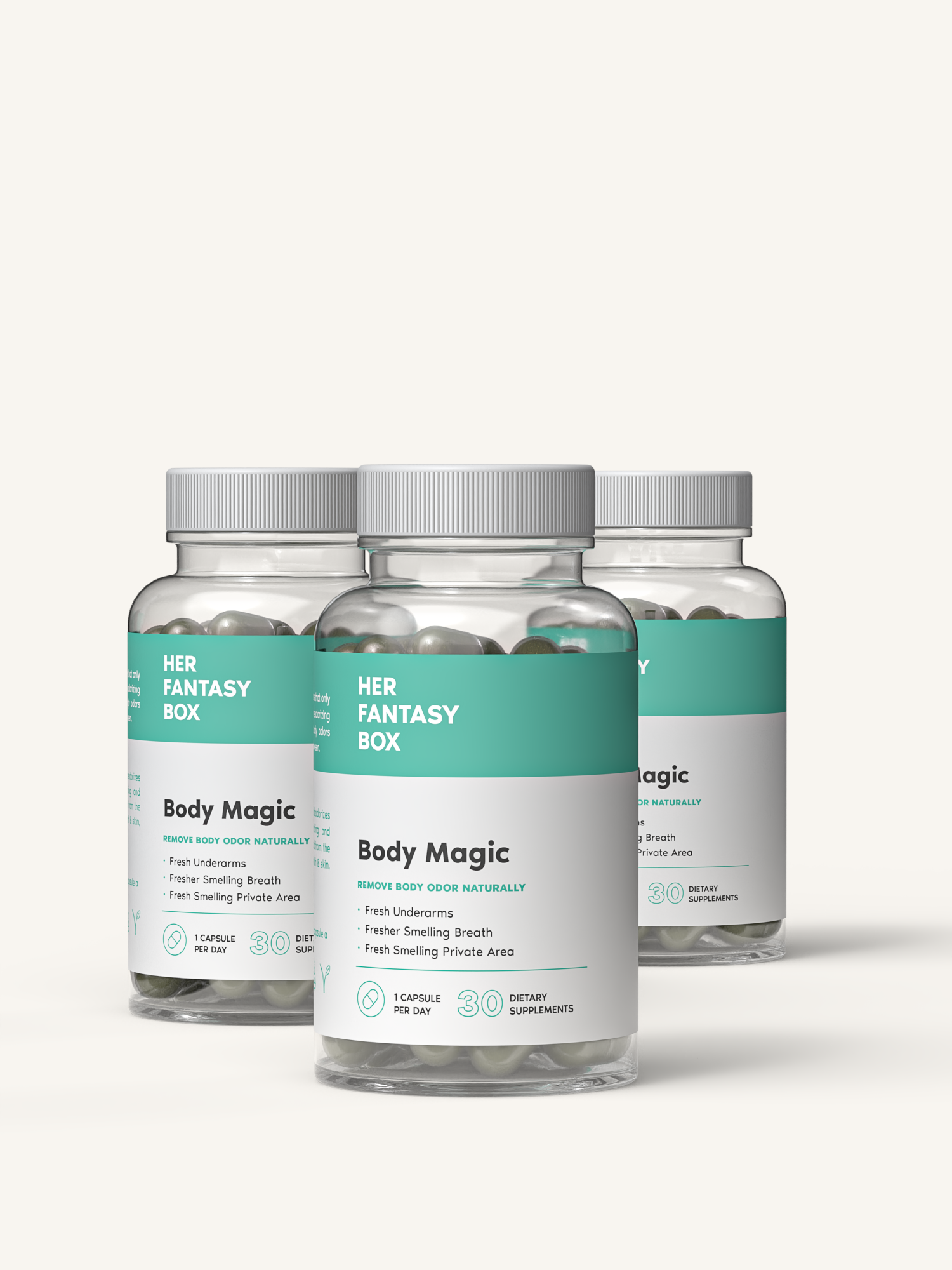 Body Magic Chlorophyll Pill for Feminine Odor - 3 pk