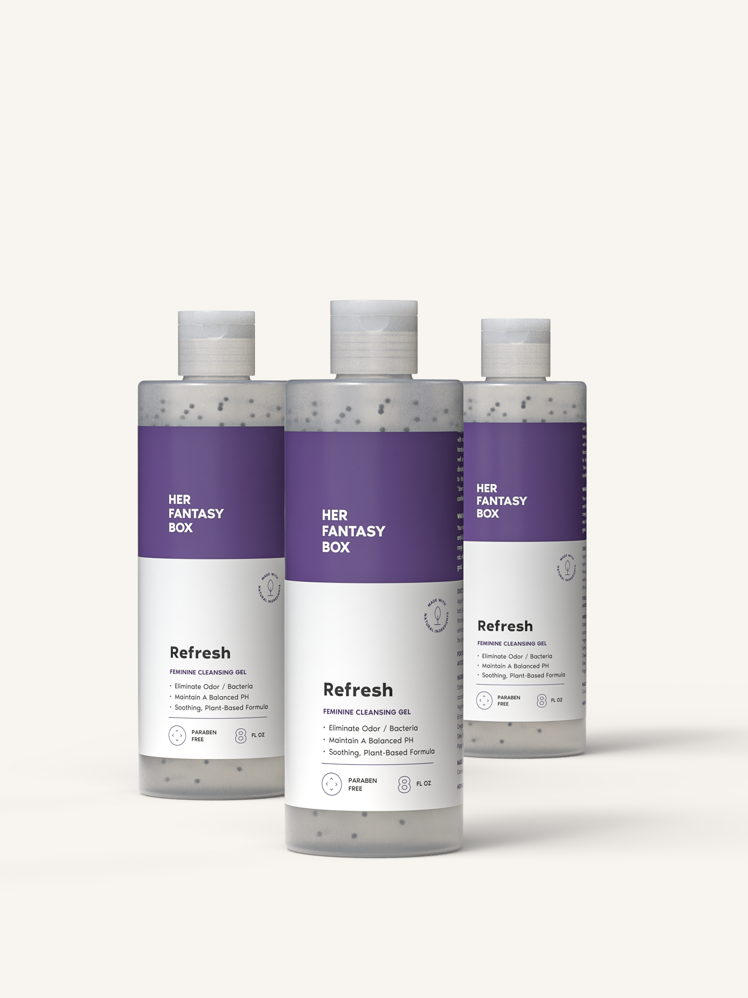 Refresh Plant Based Yoni Gel Wash (pH Balancing) - 3 pk