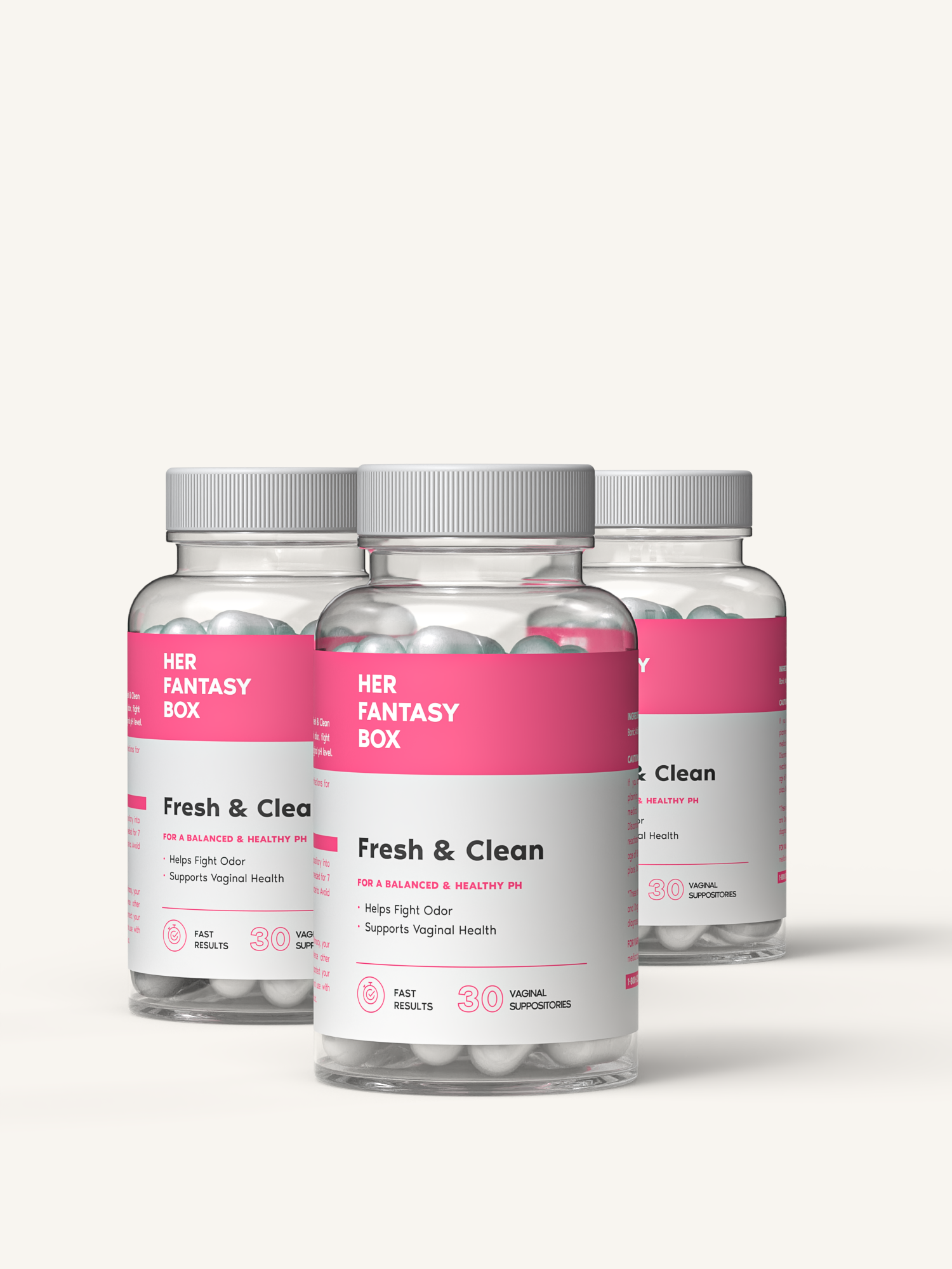 Fresh & Clean Boric Acid Vaginal Suppository - 3 pk