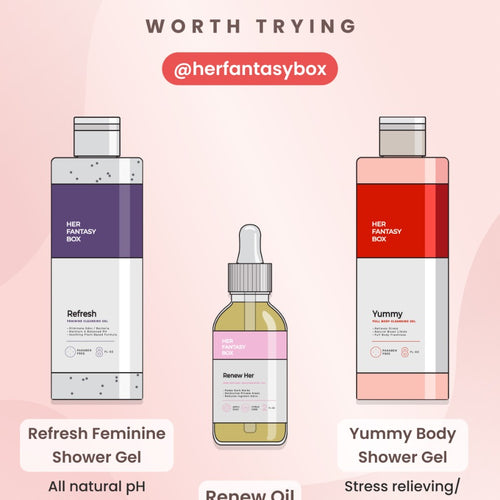 Yummy Vegan Feminine Shower Gel - 3 pk