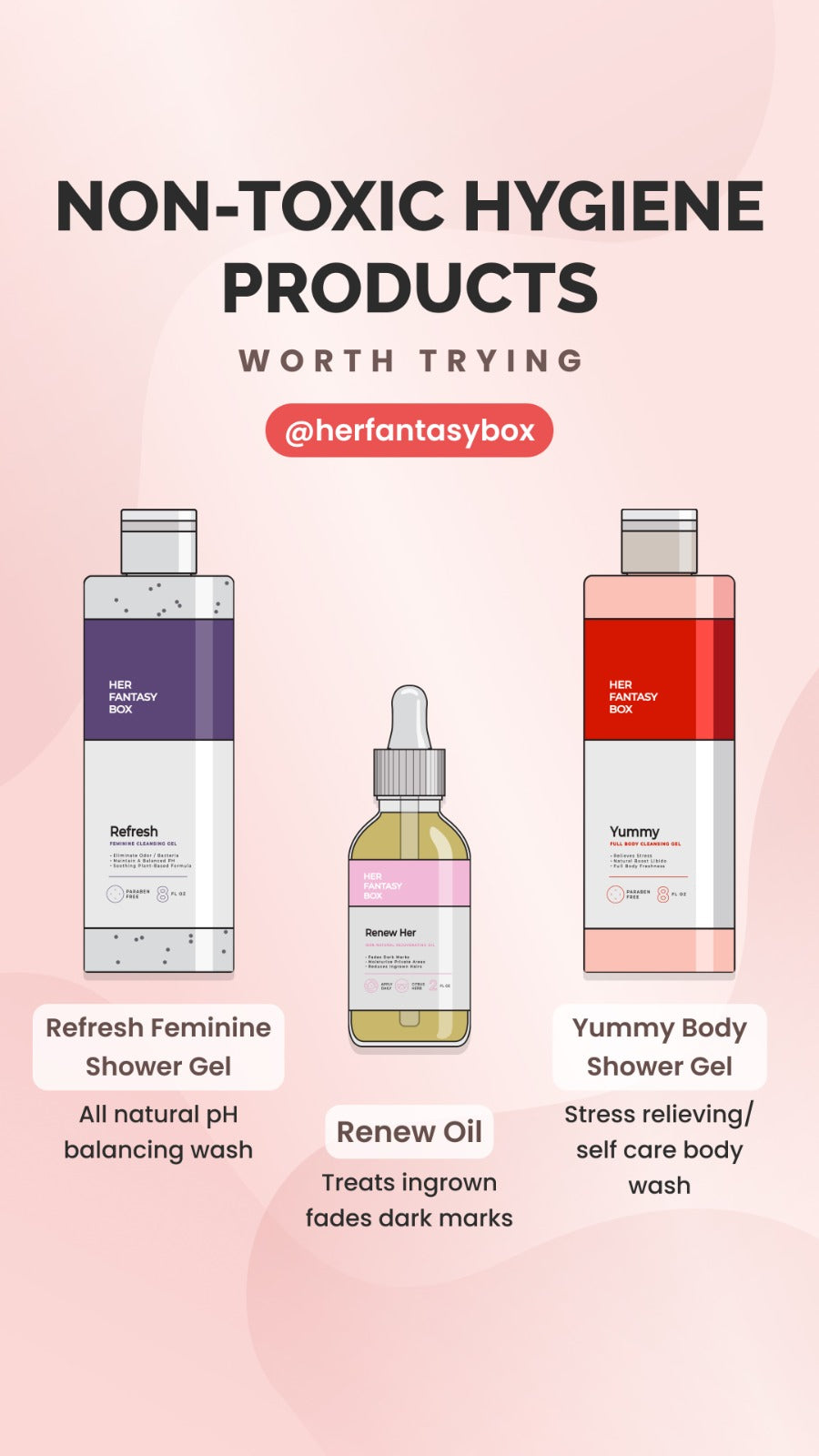 Yummy Vegan Feminine Shower Gel - 3 pk