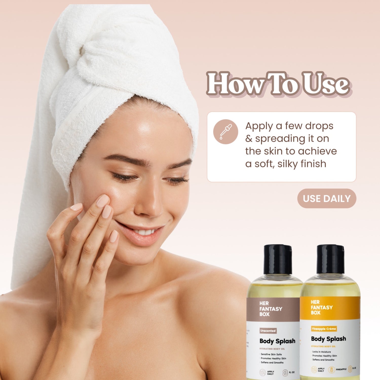 Body Splash - Hydrating Body Oil | Unscented – Her Fantasy Box