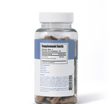 Supplement bottle with label showing 'Supplement Facts' on a white background