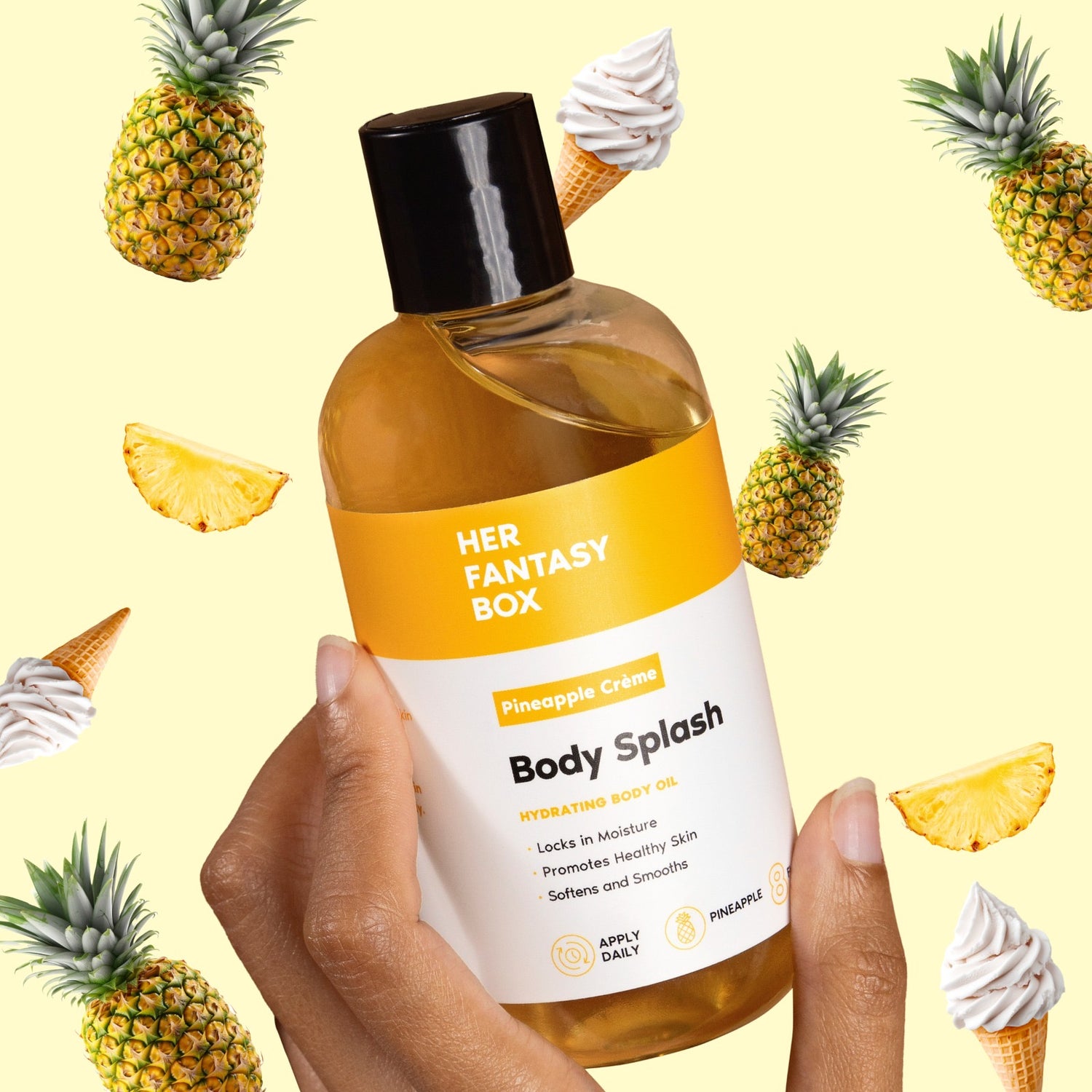 Body Splash - Skin Smoothing Body Oil  (Pineapple Creme)