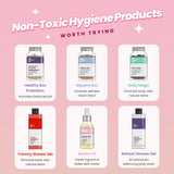 Her Fantasy Box — Non-Toxic Hygiene Products Worth Trying. Healthy Box Probiotics: Promotes balanced pH. Slippery Box: Increase wetness "down there." Body Magic: Eliminate body odor natural detox. Yummy Shower Gel: Eliminate body odor natural detox. Renew Oil: Treats ingrown & fades dark marks. Refresh Shower Gel: All natural pH balancing body wash.
