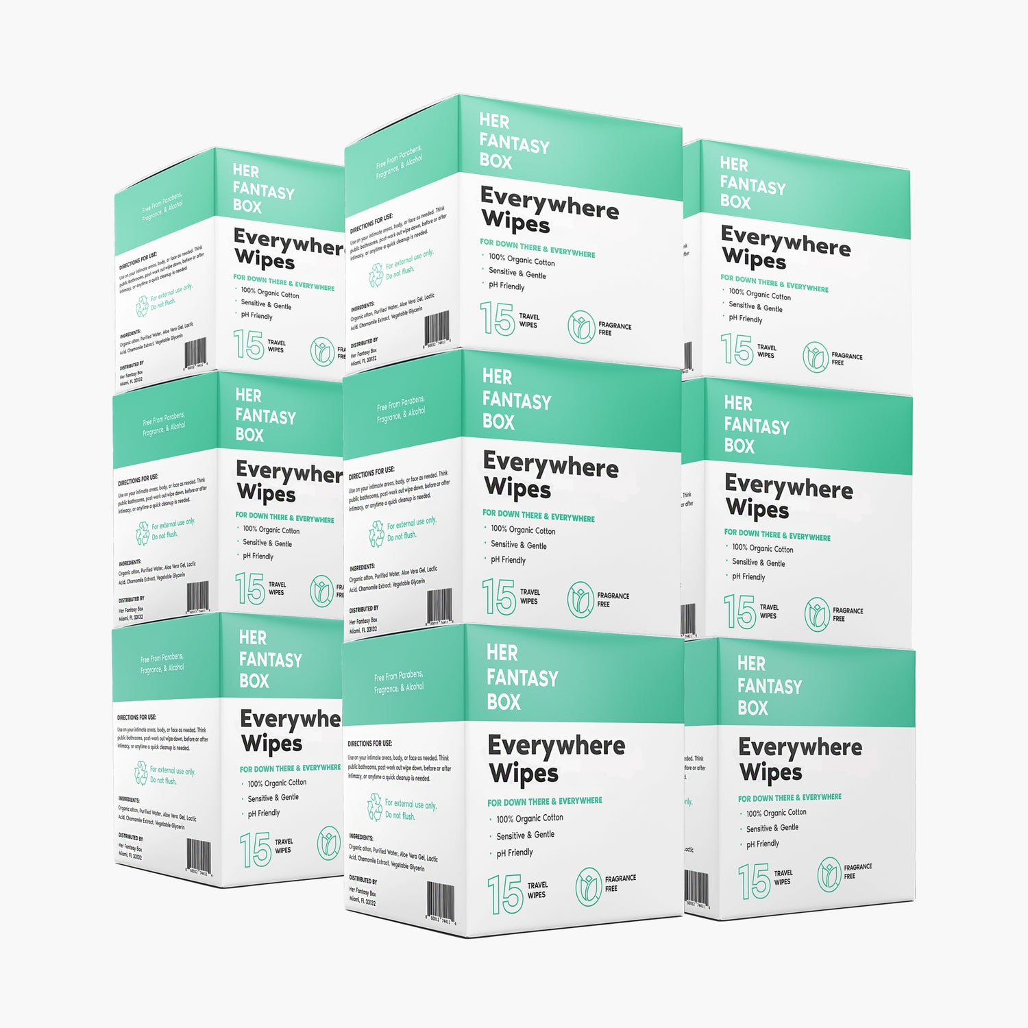 Everywhere Wipes Travel Size - 180 Wipes, 12 Pack