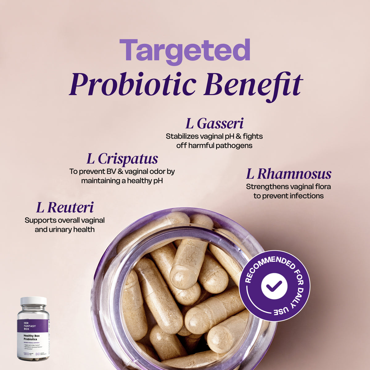 Healthy Box Probiotics for pH, Odor, Pms Relief & Uti Prevention