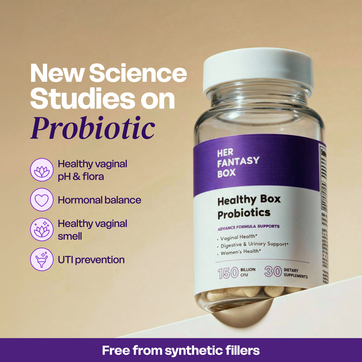 Healthy Box Probiotics for pH, Odor, Pms Relief & Uti Prevention