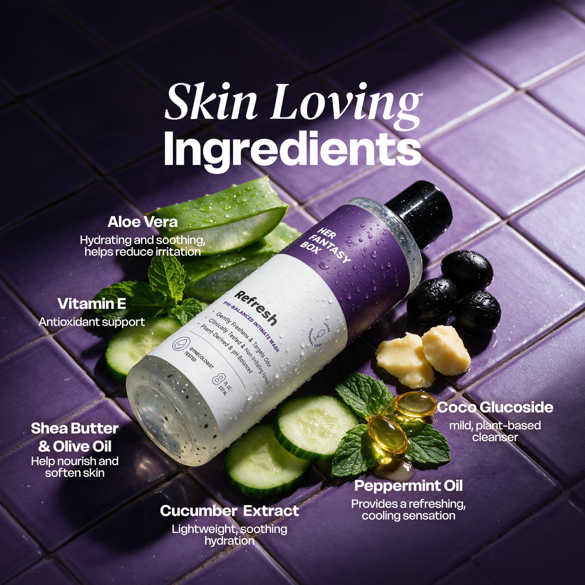 Refresh Plant Based Intimate Body Wash for Women - pH Balancing