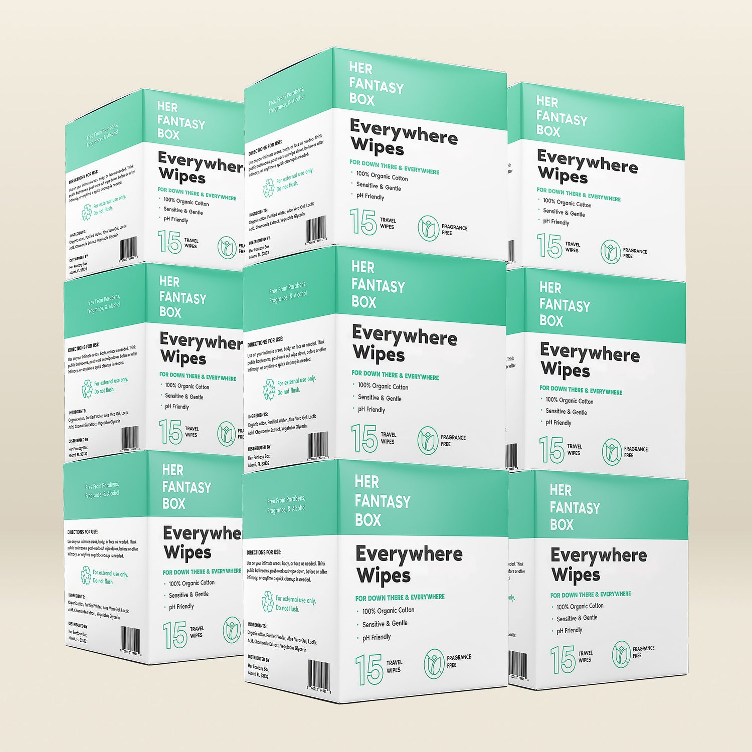 Everywhere Wipes Travel Size - 180 Wipes, 12 Pack