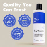 Quality You Can Trust: Her Fantasy Box Body Vitamins Multi-Vitamin Body Wash; Made in USA GMP Certified, Third-Party Tested, Vegan & Non-GMO Formula Certified; Blueberry Crème 16 fl oz