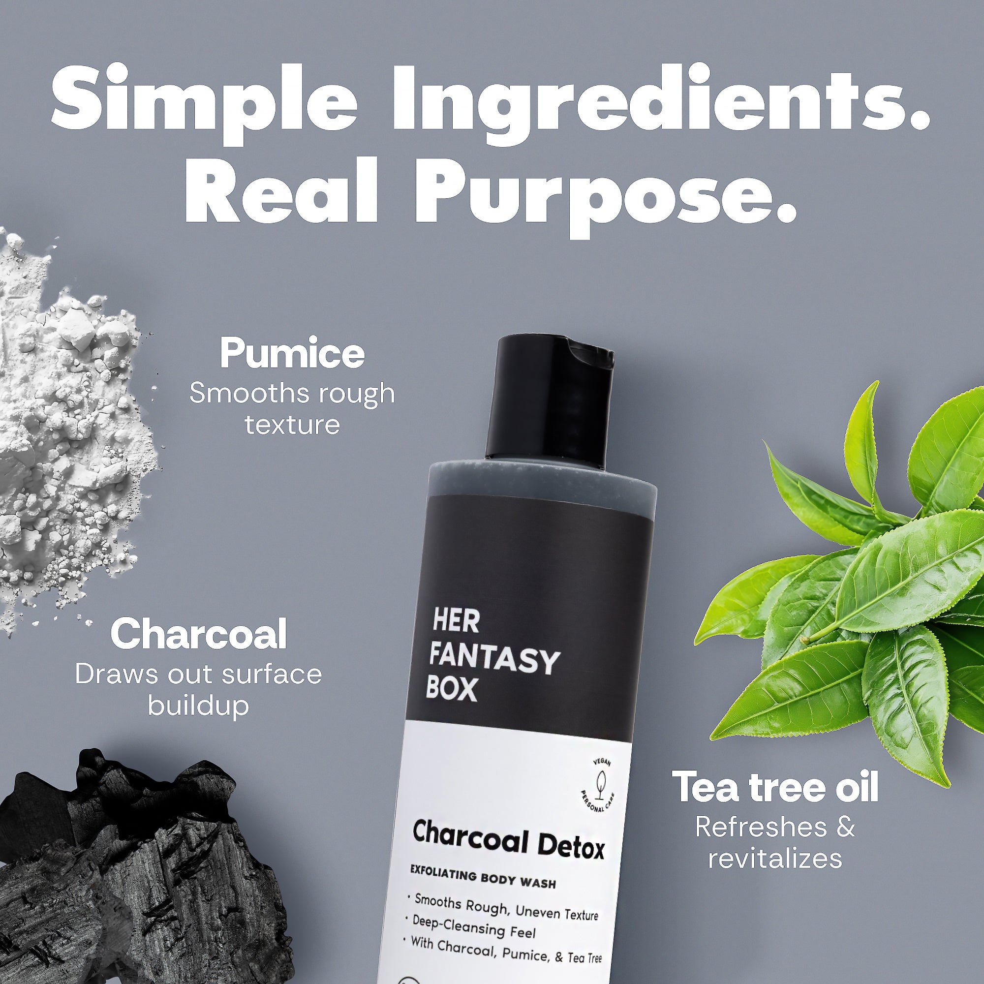 Her Fantasy Box | Charcoal Detox Exfoliating Body Wash