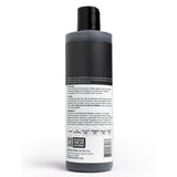 Her Fantasy Box Charcoal Detox exfoliating body wash back label showing vegan, pH balanced, sulfate-free, paraben-free, and cruelty-free certifications on a white background