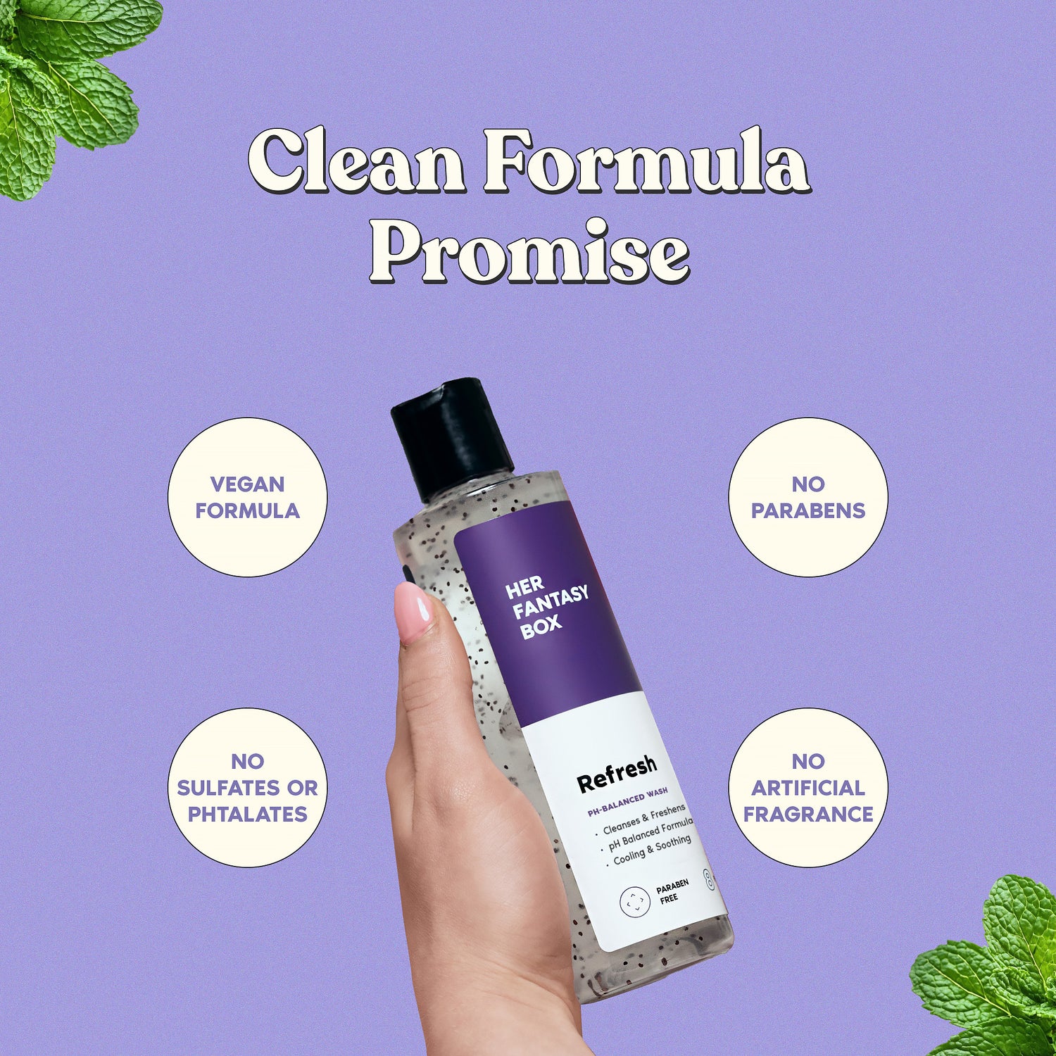 Refresh Plant Based Yoni Gel Wash (pH Balancing) - 3 pk