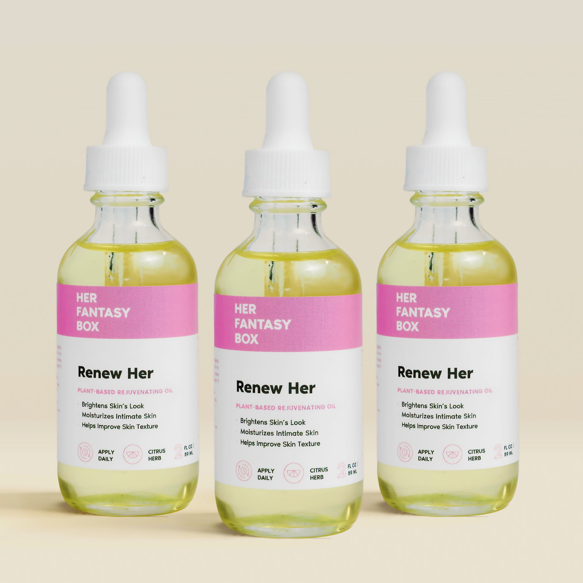 Renew Her Natural Booty & Kitty Oil - 3 Pack | For Smooth