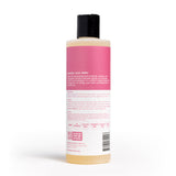 Back label of Her Fantasy Box Sensitive Probiotic+ wash showing ingredients, directions, and vegan, sulfate-free, paraben-free certifications