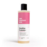 Bottle of 'Her Fantasy Box' sensitive probiotic wash on a white background
