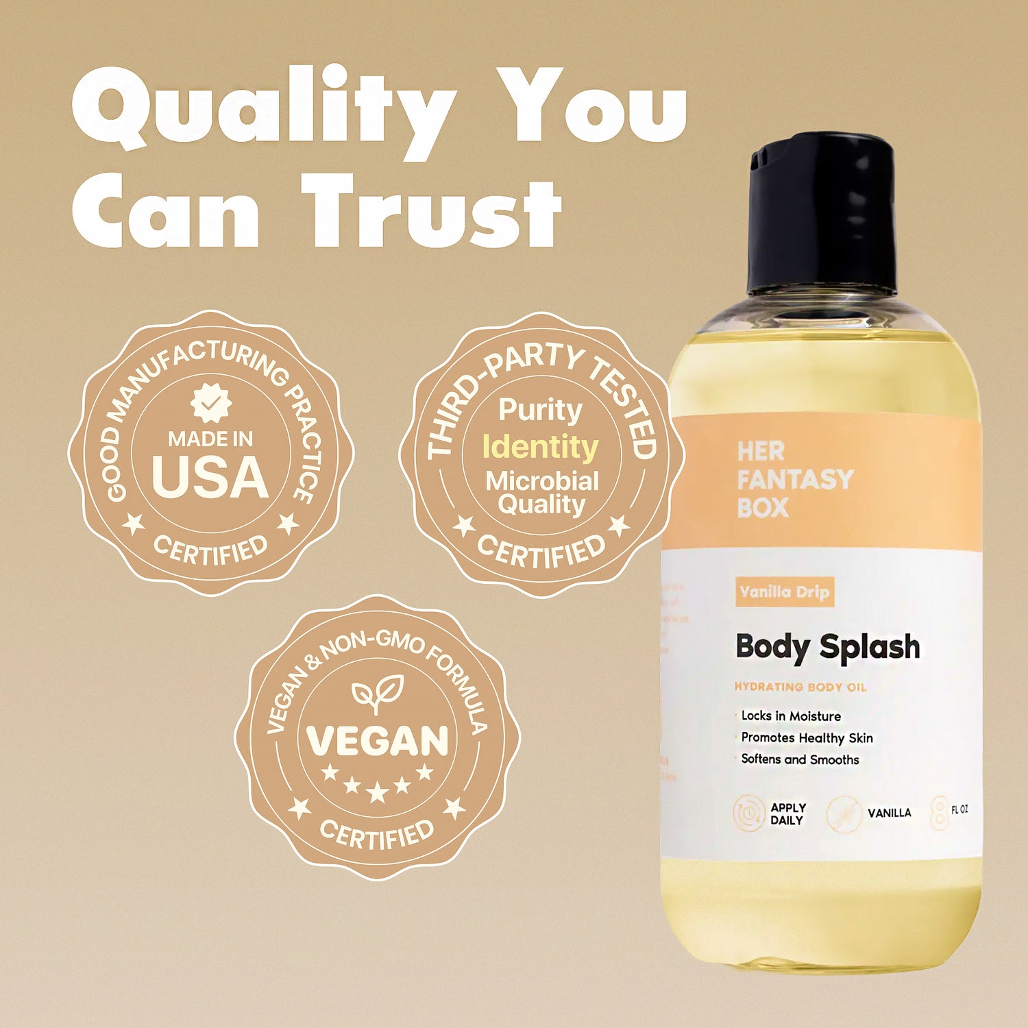 Body Splash - Skin Smoothing Body Oil (Vanilla Drip)