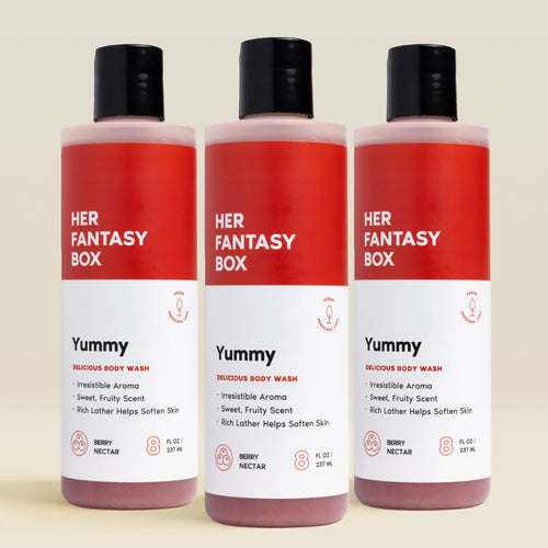 Yummy Vegan Feminine Shower Gel - 3 pk