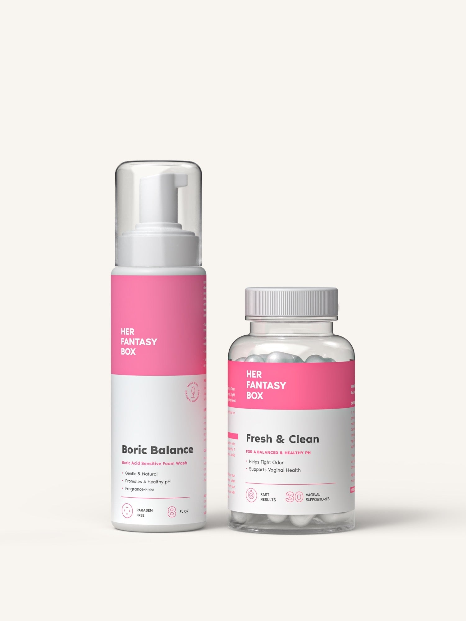 The Fresh & Clean Kit - Boric Acid Vaginal Wash & Suppository Duo