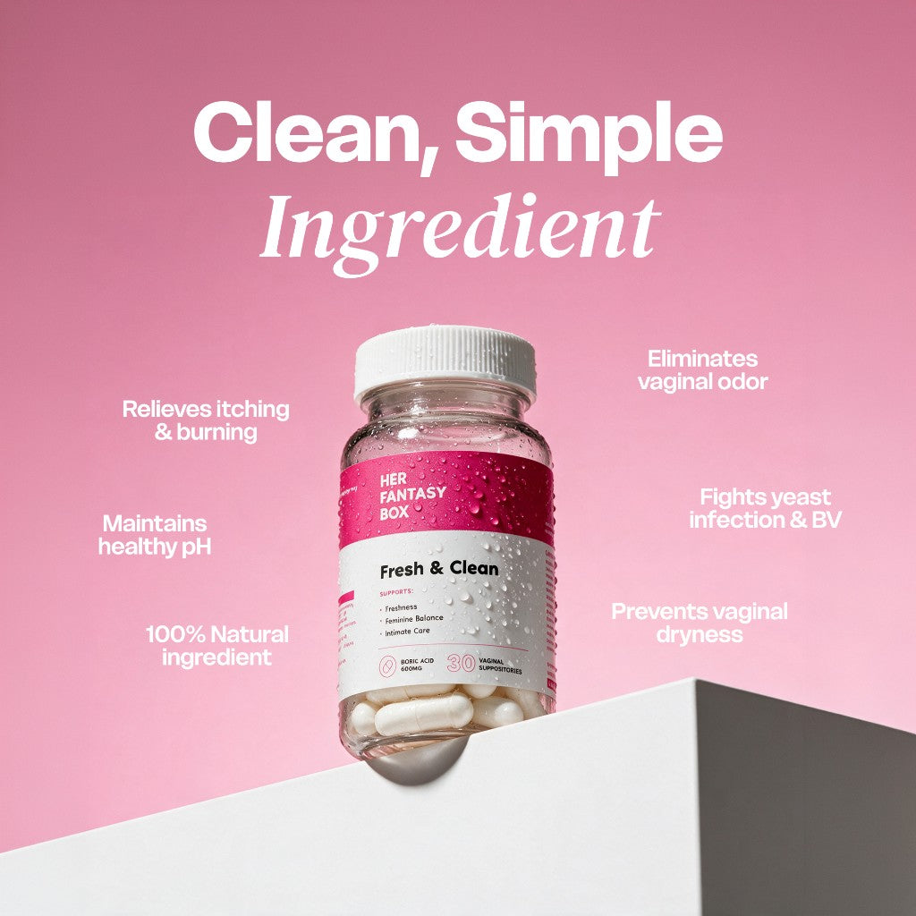 Fresh & Clean pH Balancing Boric Acid Vaginal Suppository